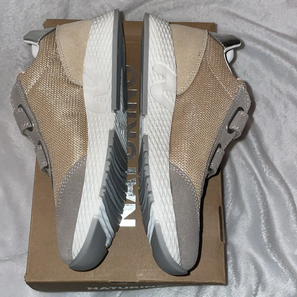 NWT NATURINO JESKO 2 VL. Suede and technical fabric sneakers in Beige-Grey